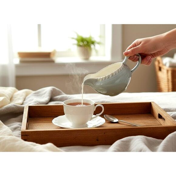 Vintage Harkerware Chesterton Gray Creamer Pitcher Pate Sur Pate from Set - Picture 13 of 13